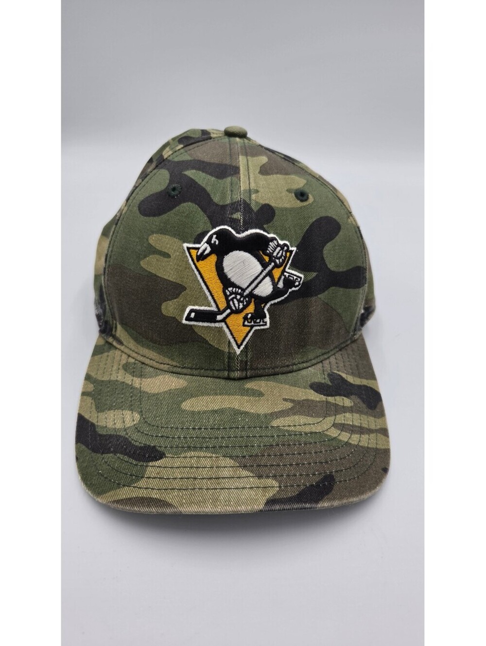 '47 NHL Pittsburgh Penguins Camo Baseball Cap Hat